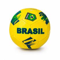Bola de Futebol do Brasil Oficial Amarela Costurada para Treino e Lazer