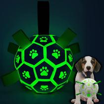 Bola de futebol Dog Toy QDAN Glow in The Dark para cães pequenos e médios