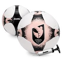 Bola de futebol Franklin Sports Angel City FC tamanho 5 com bomba