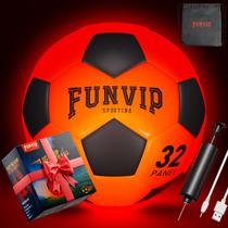 Bola de futebol Funvip Light Up LED recarregável tamanho 5 crianças 8-12