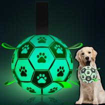 Bola de futebol Glow in The Dark Dog QDAN para cães grandes