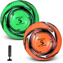 Bola de futebol HyDren Classic Style, tamanho oficial, 5 com bomba x2