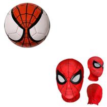 Bola de futebol infantil + Máscara Infantil Homem Aranha_Vrm