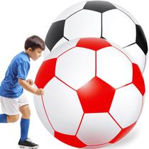 Bola de futebol inflável Lewtemi Giant 100cm preta vermelha 2 unidades