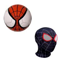 Bola de futebol + Mascara Infantil Homem Aranha-Pr