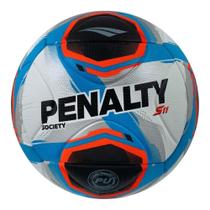 Bola de Futebol Penalty Society S11 R2 XXV Branco e Azul