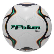 Bola de Futebol Poker Campo Profissional Hyper Branca - 0583
