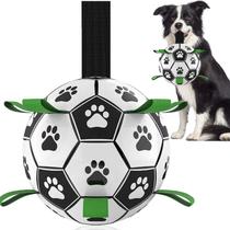 Bola de futebol QDAN de brinquedo para cães com alças para cães pequenos e médios Bola de futebol QDAN de brinquedo para cães com alças para cães pequenos e médios