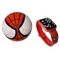 Bola de futebol + Relogio digital Infantil Homem Aranha