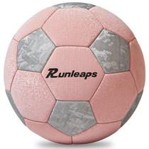 Bola de futebol Runleaps, tamanho 5, juvenil, PU Soft Grip, interior e exterior