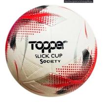 Bola De Futebol Society Oficial Topper Slick Cup - 2022 Vermelha