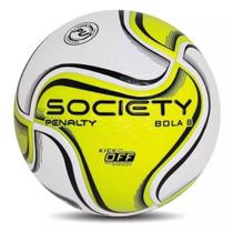 Bola de Futebol Society Penalty 8x Prata Amarelo