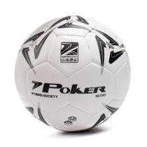 Bola de Futebol Society Poker Pro Hybrid Retro 32 Gomos Branco/preto