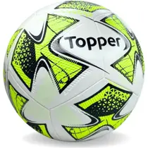 Bola de Futebol Society Profissional Topper 22 Slick Amarela Costura Reforçada