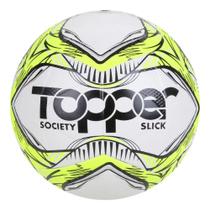 Bola de Futebol Society Slick Amarelo e Branco 5164 - Topper