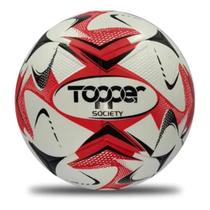 Bola De Futebol Society Topper Slick Colorful Vermelho