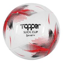 Bola de Futebol Society Topper Slick Cup - Prata e Preto