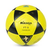 Bola de Futevôlei Mikasa FT-5 Tamanho 5 Preto e Amarelo