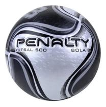 Bola De Futsal Penalty 8X Preto e Cinza - Original