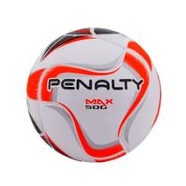 Bola de Futsal Penalty Max 500 Termotec Branco Preto e Laranja