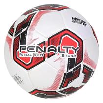 Bola de Futsal Penalty Storm Branco C/ Vermelho