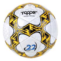 Bola de Futsal Topper Slick 22 Branco + Preto