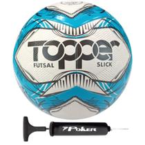 Bola de Futsal Topper Slick Fusionada Oficial + Bomba de Ar