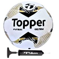 Bola de Futsal Topper Ultra Salão Colagem Dupla + Bomba Bola de Futsal Topper Ultra Salão Colagem Dupla + Bomba