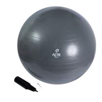 Bola de Ginástica 75cm Cinza Com Bomba de Ar - Acte Sports Bola de Ginástica 75cm Cinza Com Bomba de Ar - Acte Sports