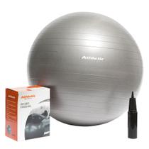 Bola de Ginástica Athletic 65cm Antiestouro Suporta 200kg com Bomba Inclusa para Treino Completo em Casa