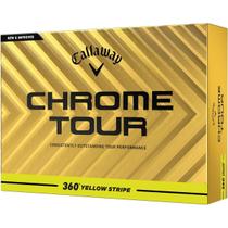 Bola de golfe Callaway Chrome Tour 360 Stripe Yellow 24 unidades