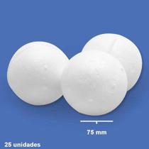 Bola de isopor 75mm r.0083 c/25 und - STYROFORM