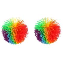 Bola de malabarismo fofa saltitante de silicone Rainbow Monkey 2 peças