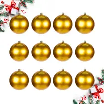 Bola de Natal 12 Unidades Glitter 5cm Bolinhas Decoração