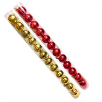 Bola de Natal 24 Unidades Glitter 5cm Bolinhas Decoração