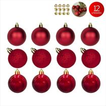 Bola De Natal 4cm 12 Peças Ornamentos para Decoração de Árvore