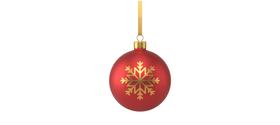 Bola De Natal 8 Cm Vermelha Com Dourado 4 Unidades