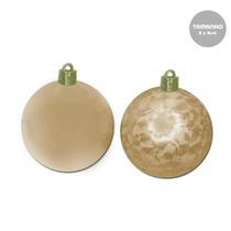Bola de Natal 8cm Ouro Textura Brilhante 6und Cromus
