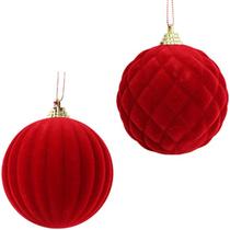 Bola de natal camurca gomos 8cm de ø na solapa