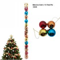 Bola De Natal Color 15 Unidades Colorido Enfeite Natalino Bolinhas Decoração De Árvore E Outros - jk