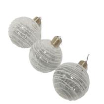 Bola de Natal com LEDs Kit com 3 Unidades - Carmella Presentes