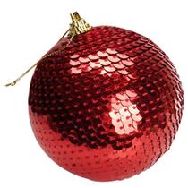 Bola de Natal com paetês 8 cm