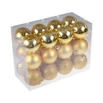 Bola de Natal de plástico com glitter fosco brilhante