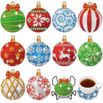 Bola de Natal Diamond Art Coasters FairySandy, 10 unidades