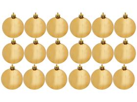 Bola de Natal Dourada Lisa NATAL040B Casambiente - 6cm 18 Unidades