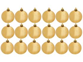 Bola de Natal Dourada Lisa NATAL040B Casambiente - 6cm 18 Unidades