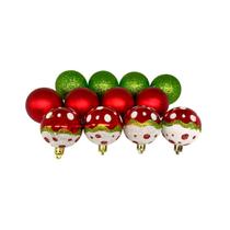 Bola De Natal Enfeite De Árvore Com 12pçs Decorativo Color