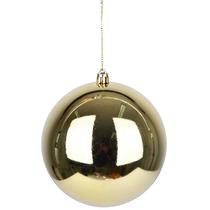 Bola de Natal gigante dourada metalizada Grillo 15 cm