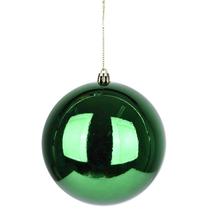 Bola de Natal gigante verde metalizada Grillo 15 cm