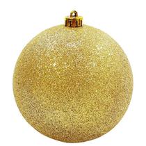 Bola de Natal Glitter Dourado 5cm - KIt C/ 4 Unid Formosinha